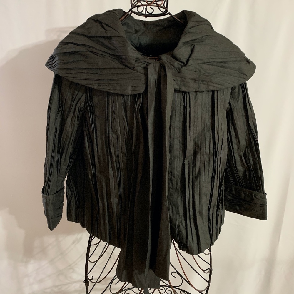 Charcoal Pleated 3/4 Sleeve Jacket - NWT